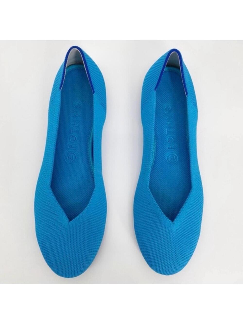 Rothy’s Round Toe Flats – Peacock – Size 6 – New in Box – Retired Color